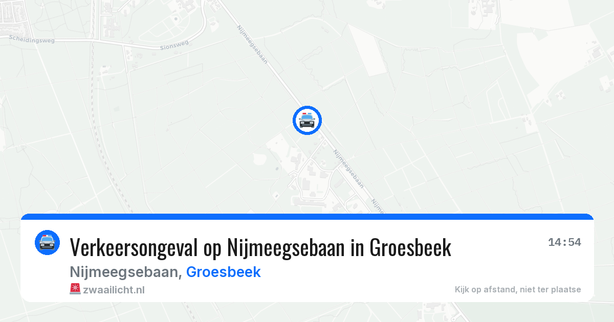 Verkeersongeval op Nijmeegsebaan in Groesbeek — 17 jan 2026