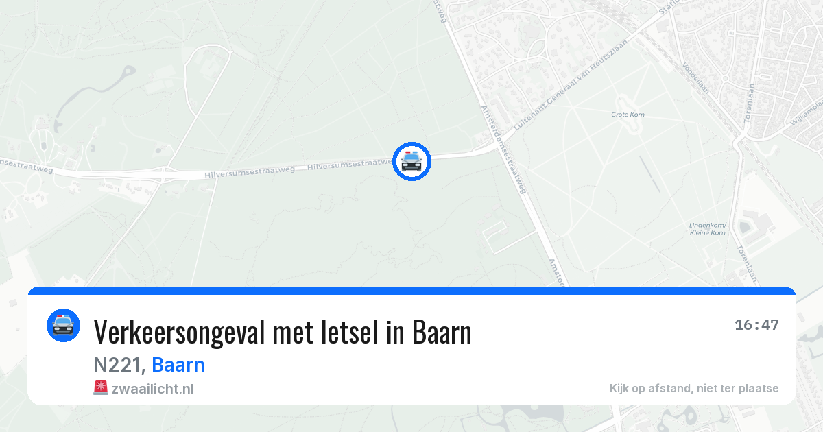 Verkeersongeval met letsel in Baarn — 19 mei 2026