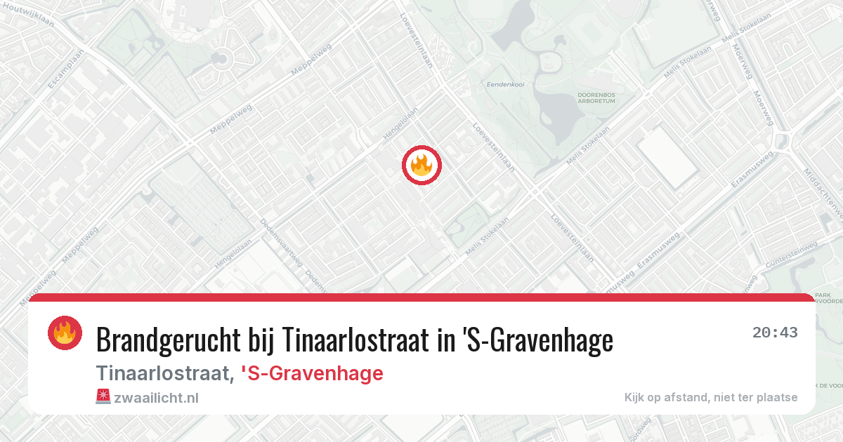 Brandgerucht bij Tinaarlostraat in 'S-Gravenhage — 7 jul 2026