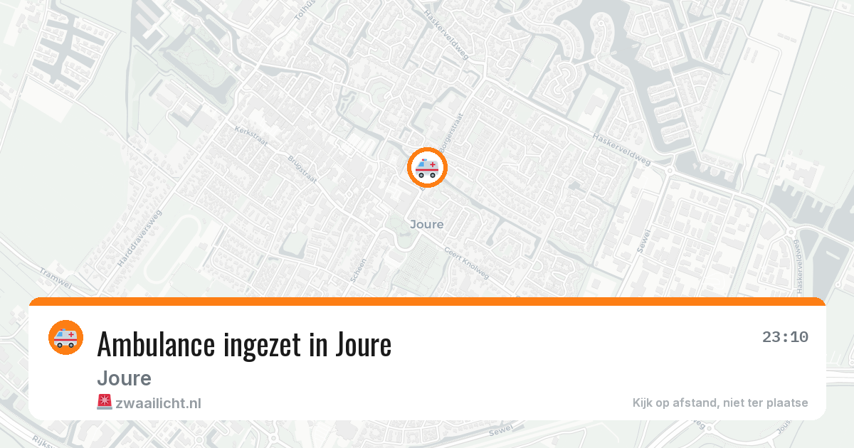 Ambulance ingezet in Joure — 25 feb 2026 | 🚨 Zwaailicht.nl