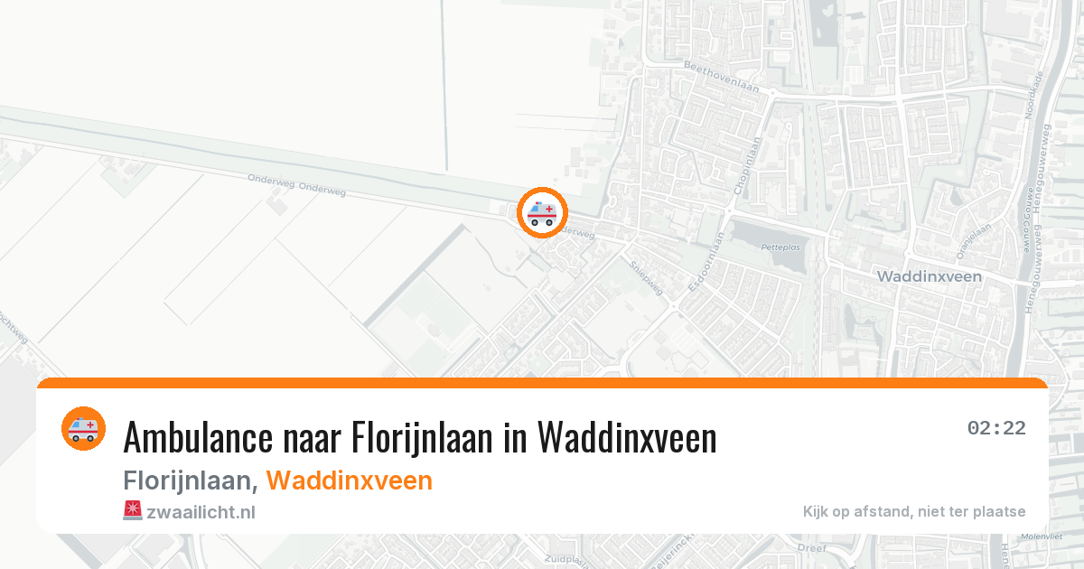 Ambulance naar Florijnlaan in Waddinxveen — 1 jul 2026