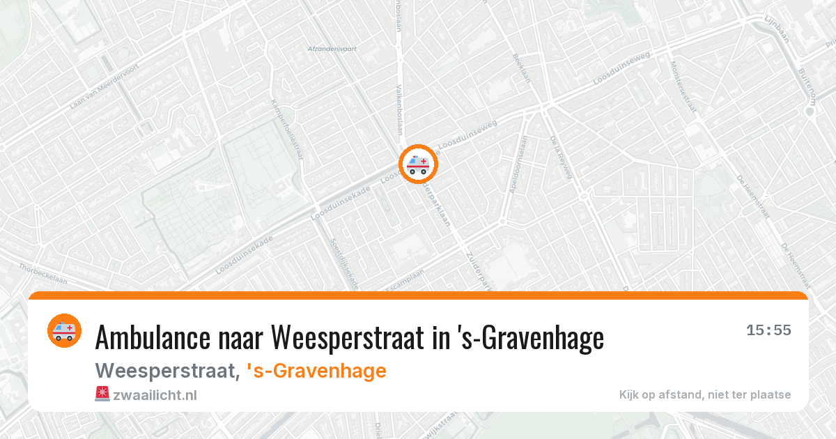 Ambulance naar Weesperstraat in 's-Gravenhage — 22 mei 2026