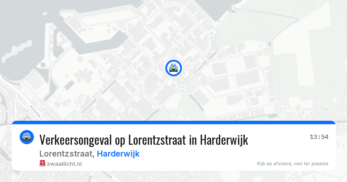 Verkeersongeval op Lorentzstraat in Harderwijk — 19 mrt 2026