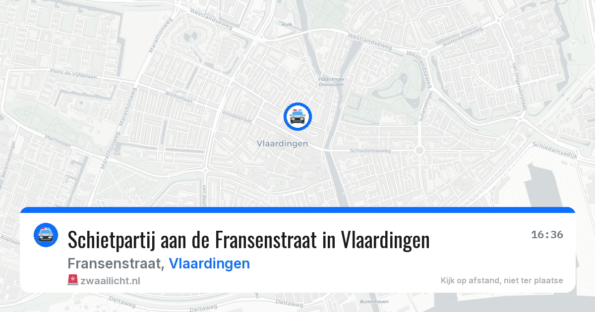 Schietpartij aan de Fransenstraat in Vlaardingen — 18 mrt 2026