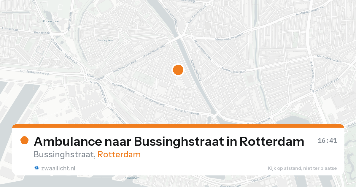 Ambulance naar Bussinghstraat in Rotterdam — 21 aug 2026