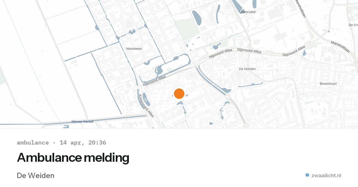 Ambulance melding — 14 apr 2026