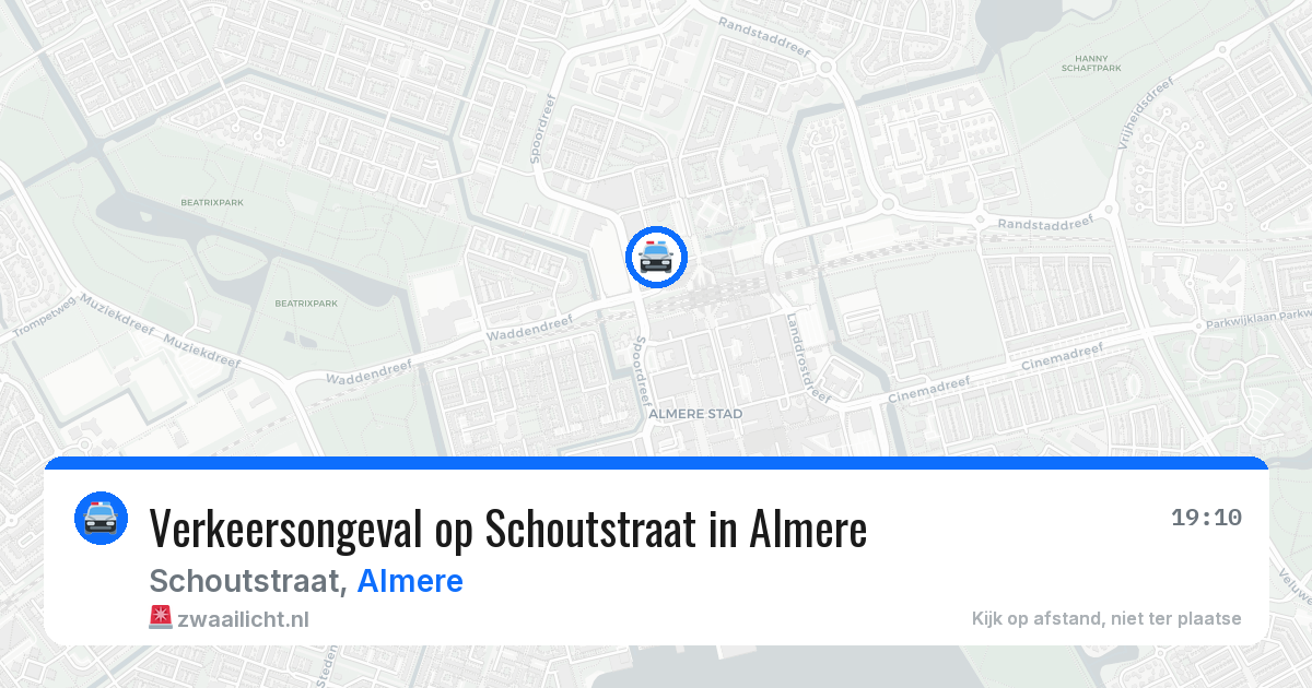 Verkeersongeval op Schoutstraat in Almere — 5 mei 2026