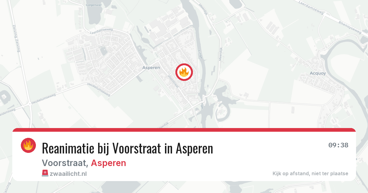 Reanimatie bij Voorstraat in Asperen — 5 mrt 2026