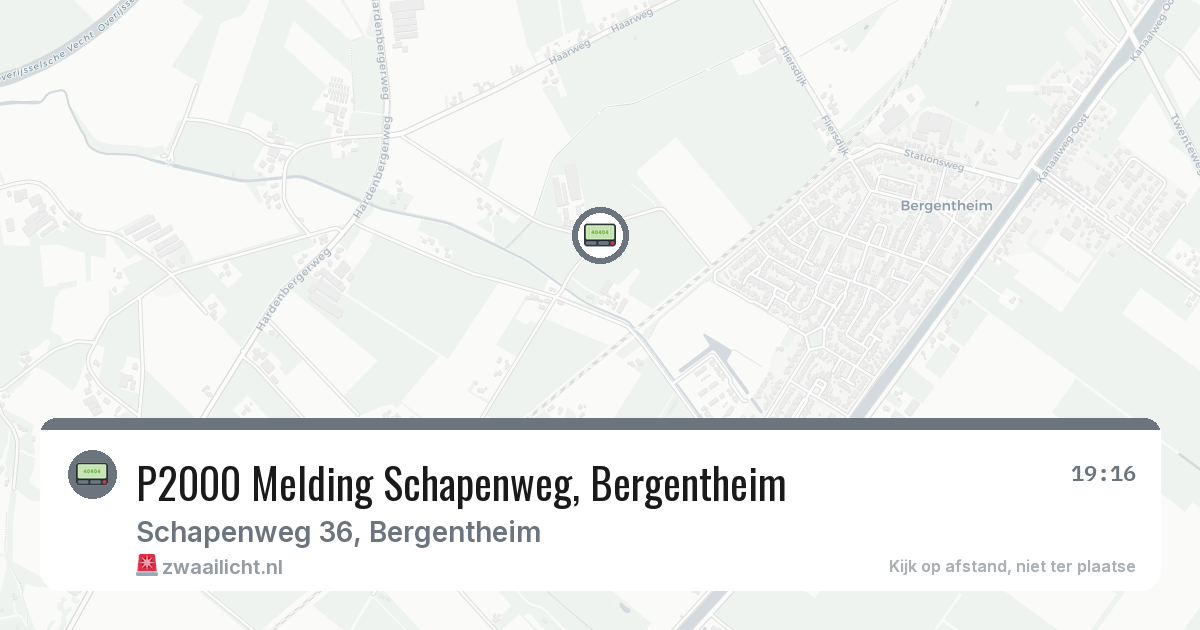 P2000 Melding Schapenweg, Bergentheim — 21 feb 2026