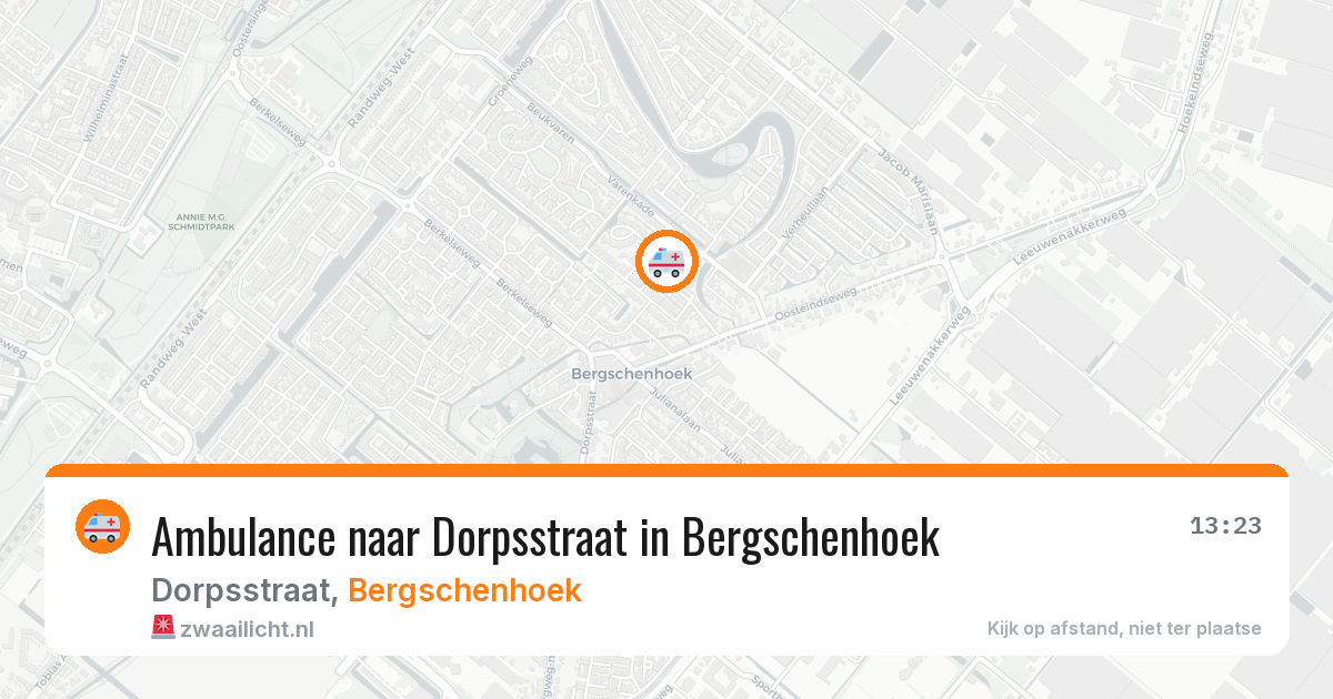 Ambulance naar Dorpsstraat in Bergschenhoek — 8 feb 2026