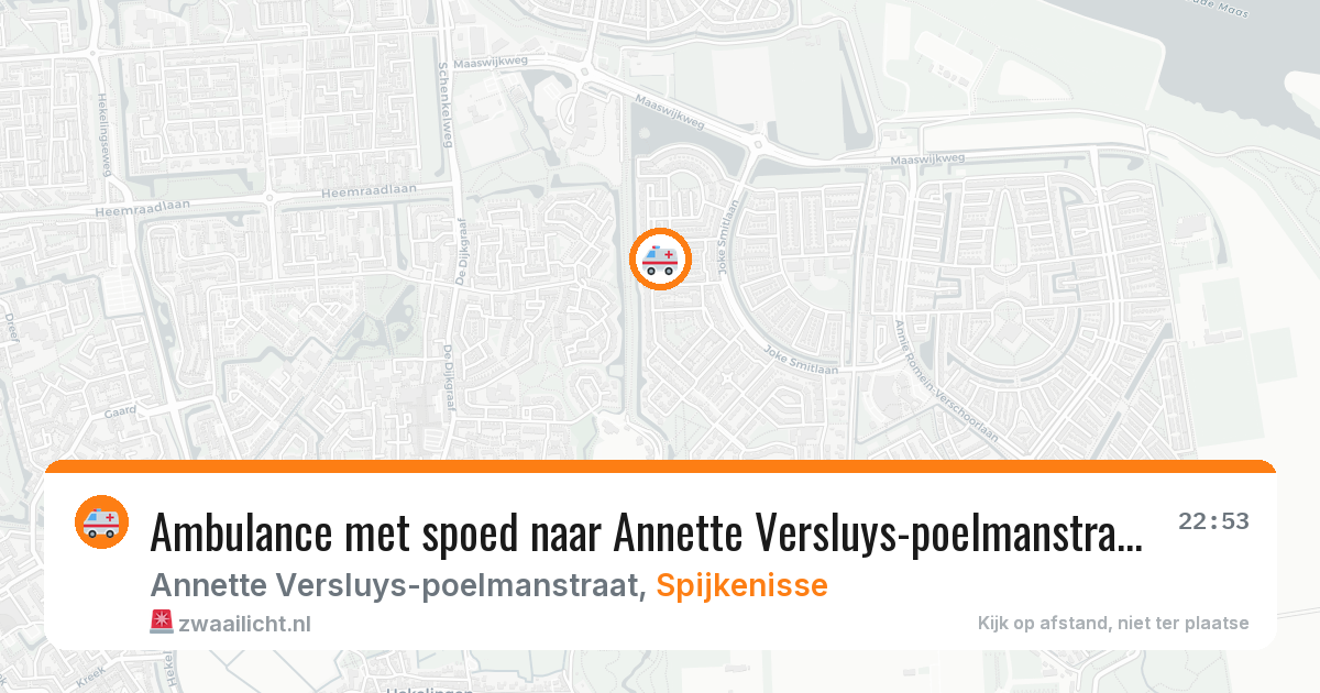 Ambulance met spoed naar Annette Versluys-poelmanstraat in Spijkenisse — 3 aug 2026