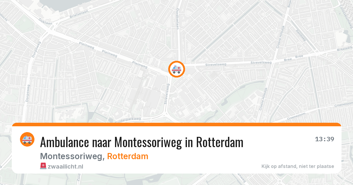 Ambulance naar Montessoriweg in Rotterdam — 16 mrt 2026