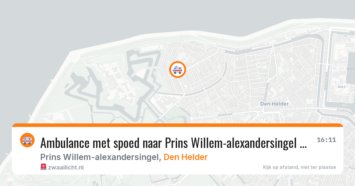 Ambulance met spoed naar Prins Willem-alexandersingel in Den Helder — 25 jan 2026