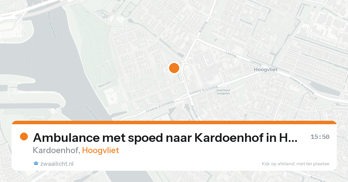 Ambulance met spoed naar Kardoenhof in Hoogvliet — 19 aug 2026