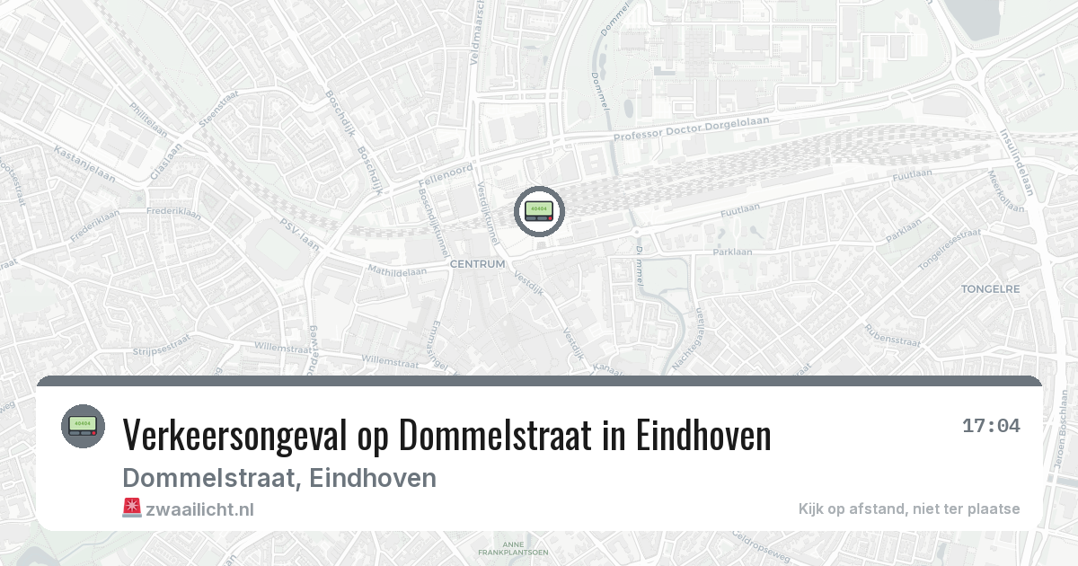 Verkeersongeval op Dommelstraat in Eindhoven — 17 feb 2026