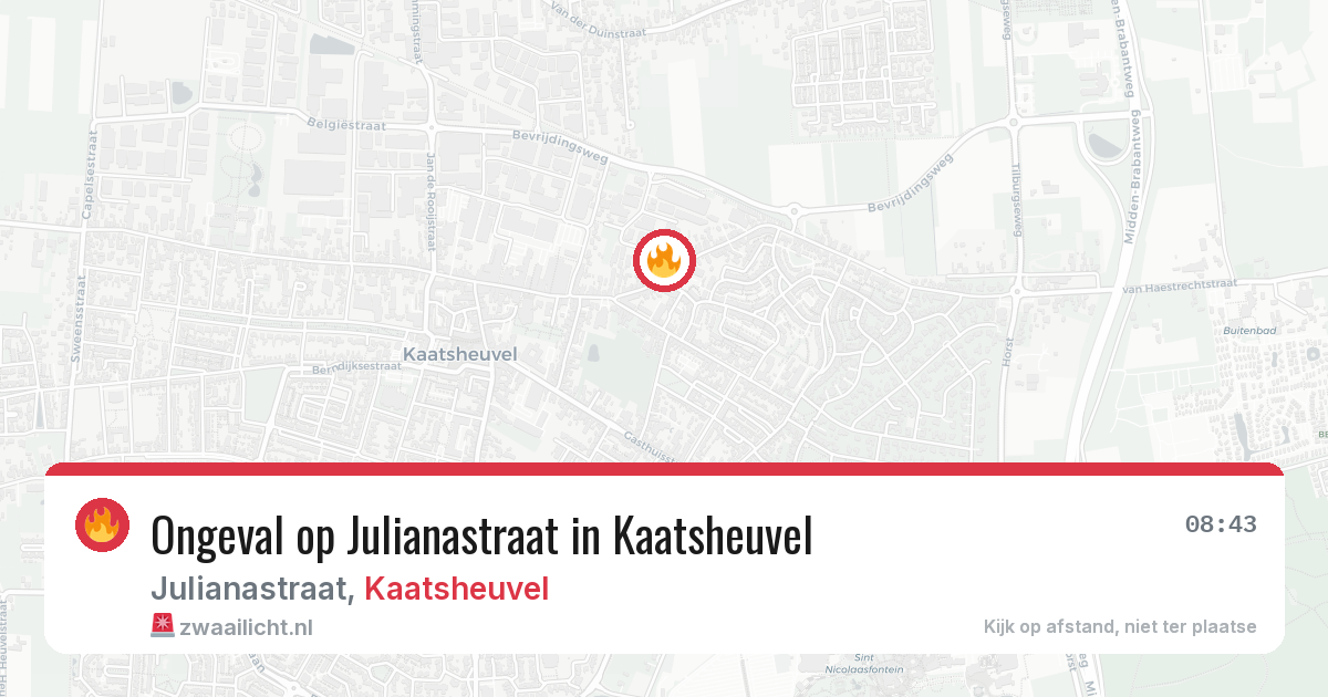 Ongeval op Julianastraat in Kaatsheuvel — 15 apr 2026