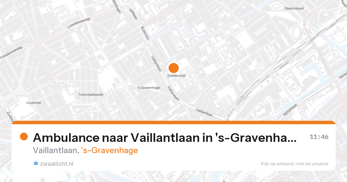 Ambulance naar Vaillantlaan in 's-Gravenhage — 27 aug 2026