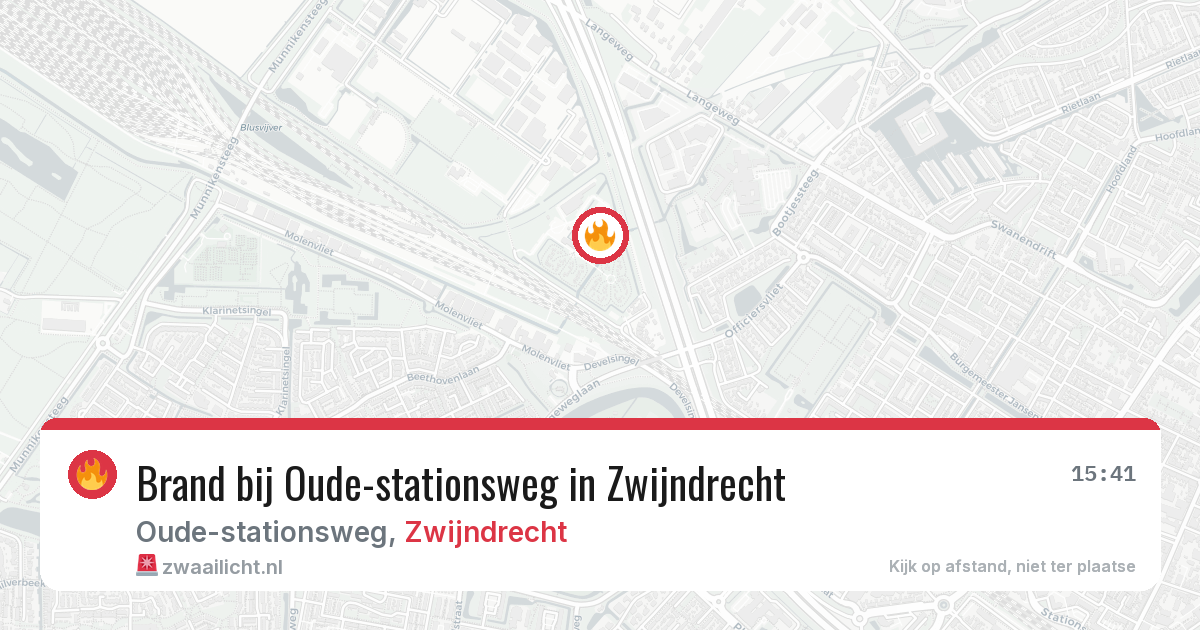 Brand bij Oude-stationsweg in Zwijndrecht — 7 aug 2026