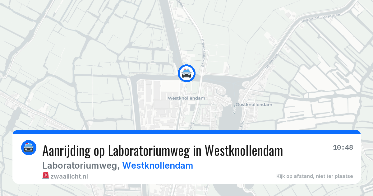 Aanrijding op Laboratoriumweg in Westknollendam — 10 jun 2026