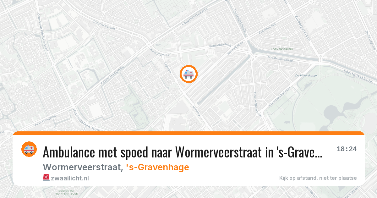 Ambulance met spoed naar Wormerveerstraat in 's-Gravenhage — 27 apr 2026