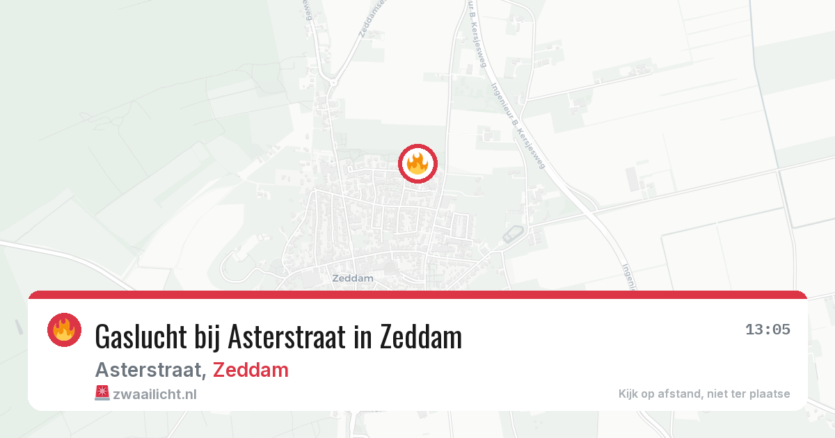 Gaslucht bij Asterstraat in Zeddam — 6 feb 2026