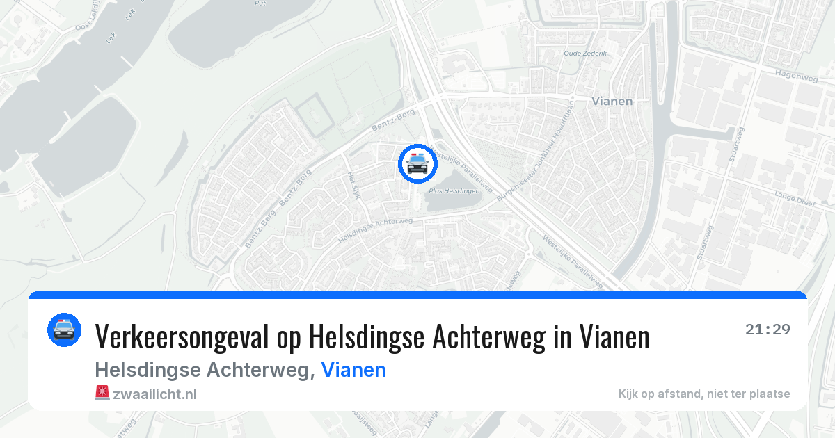Verkeersongeval op Helsdingse Achterweg in Vianen — 19 mrt 2026