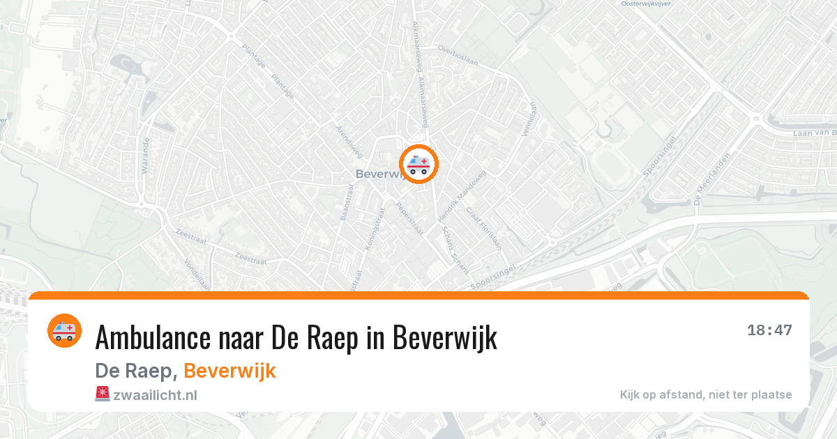 Ambulance naar De Raep in Beverwijk — 19 mei 2026