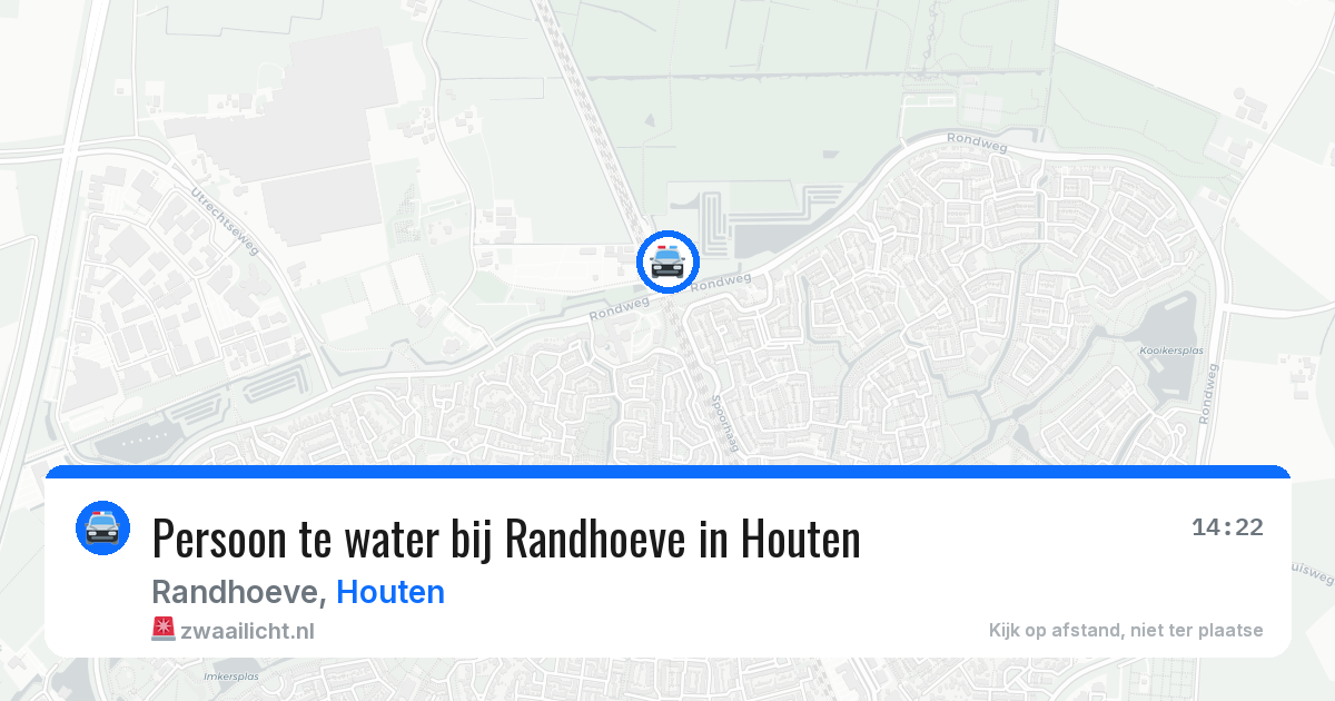 Persoon te water bij Randhoeve in Houten — 16 jun 2026