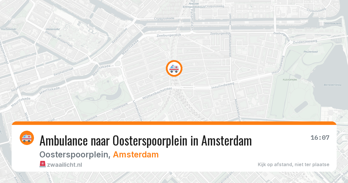 Ambulance naar Oosterspoorplein in Amsterdam — 26 jan 2026