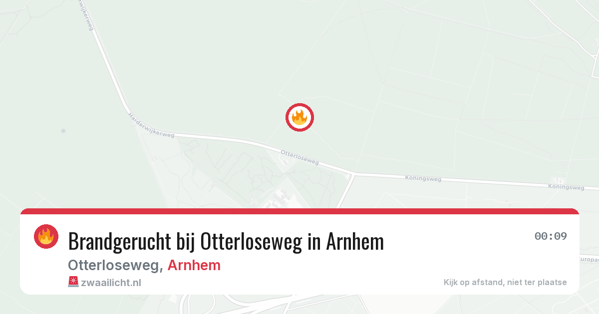 Brandgerucht bij Otterloseweg in Arnhem — 14 aug 2026