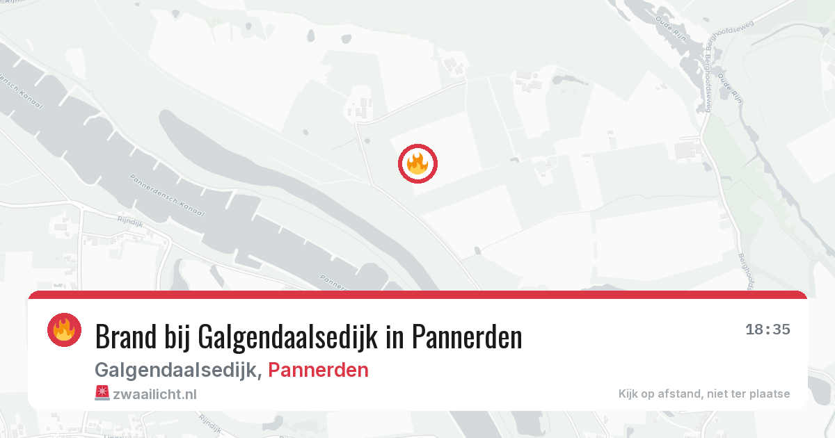 Brand bij Galgendaalsedijk in Pannerden — 19 jun 2026