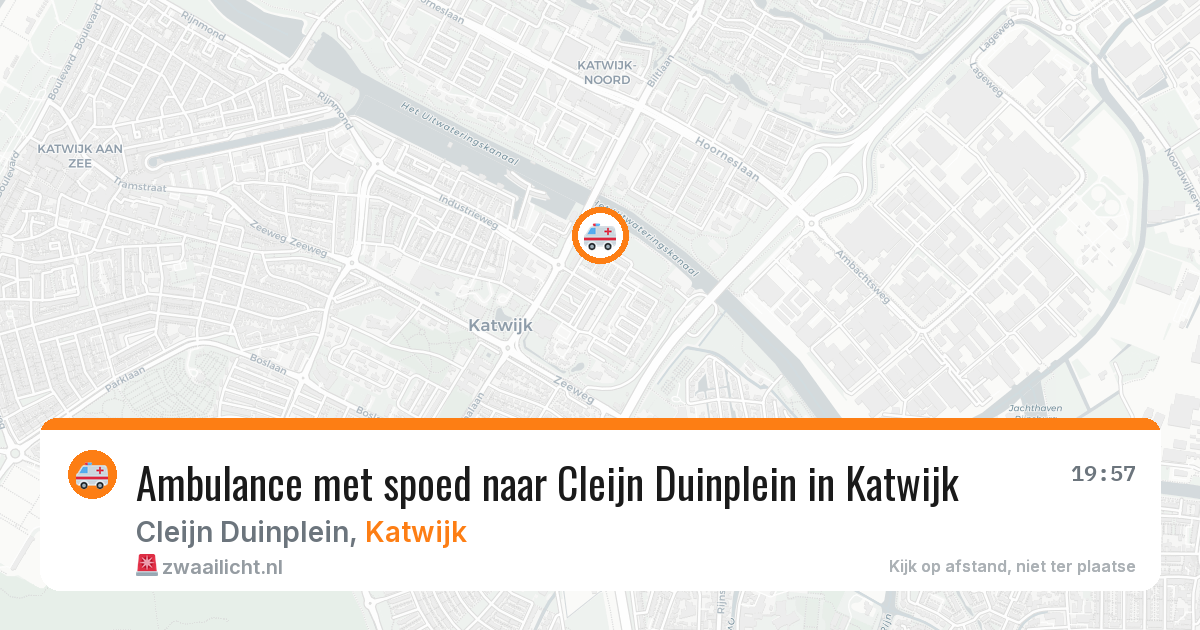 Ambulance met spoed naar Cleijn Duinplein in Katwijk — 1 aug 2026