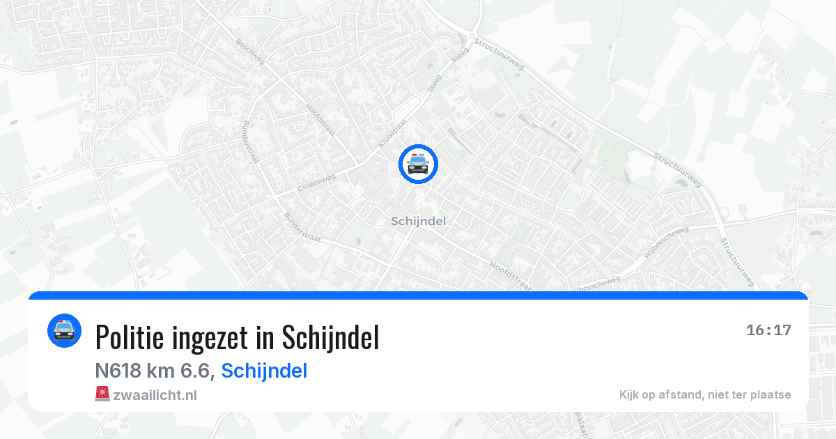 Politie ingezet in Schijndel — 15 jun 2026 | 🚨 Zwaailicht.nl