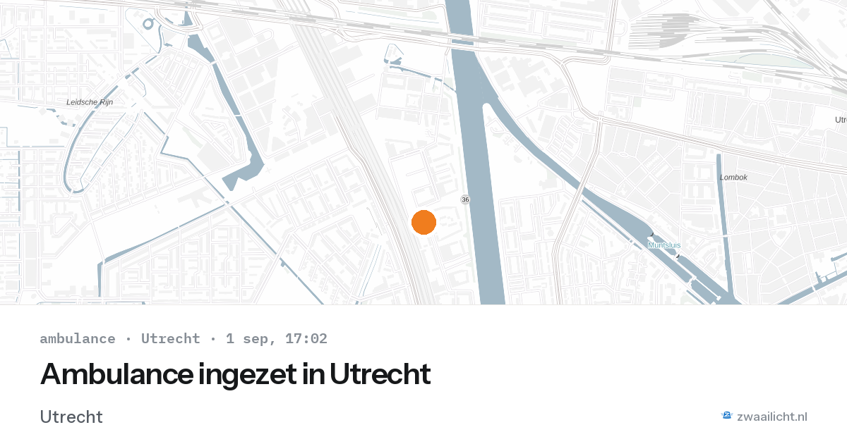 Ambulance ingezet in Utrecht — 1 sep 2026
