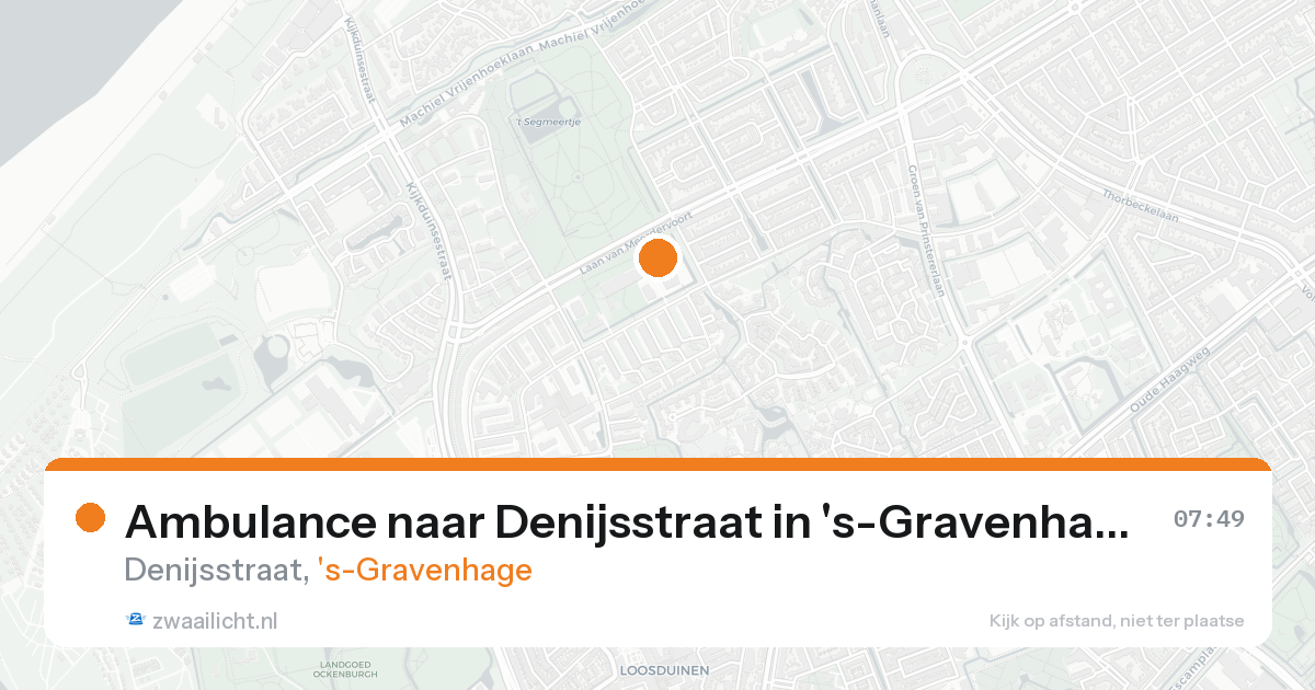 Ambulance naar Denijsstraat in 's-Gravenhage — 17 aug 2026