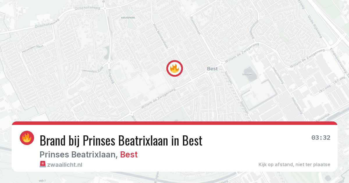 Brand bij Prinses Beatrixlaan in Best — 3 aug 2026