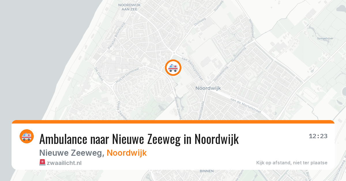 Ambulance naar Nieuwe Zeeweg in Noordwijk — 17 mrt 2026