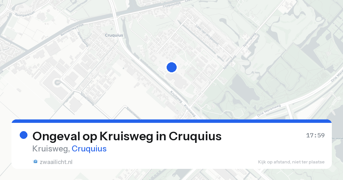 Ongeval op Kruisweg in Cruquius — 13 aug 2026