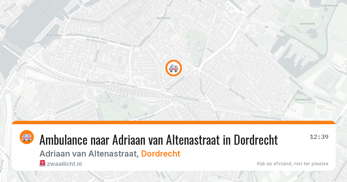 Ambulance naar Adriaan van Altenastraat in Dordrecht — 6 jun 2026
