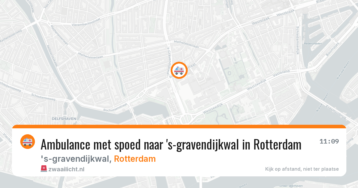 Ambulance met spoed naar 's-gravendijkwal in Rotterdam — 1 apr 2026