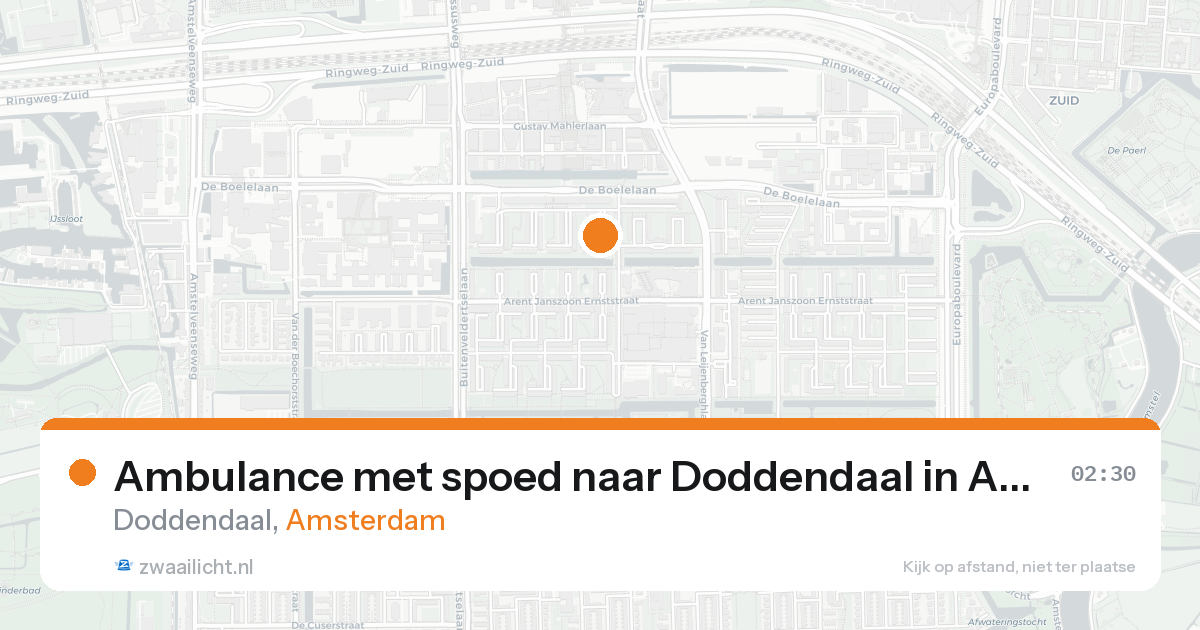Ambulance met spoed naar Doddendaal in Amsterdam — 17 aug 2026