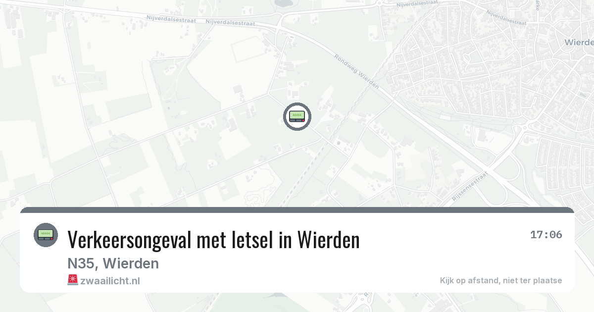 Verkeersongeval met letsel in Wierden — 6 jul 2026