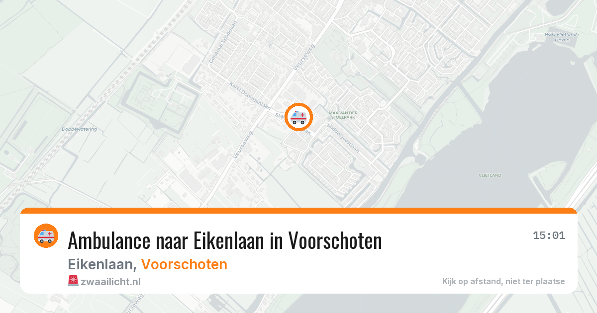 Ambulance naar Eikenlaan in Voorschoten — 8 aug 2026