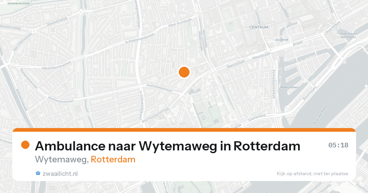 Ambulance naar Wytemaweg in Rotterdam — 6 jul 2026