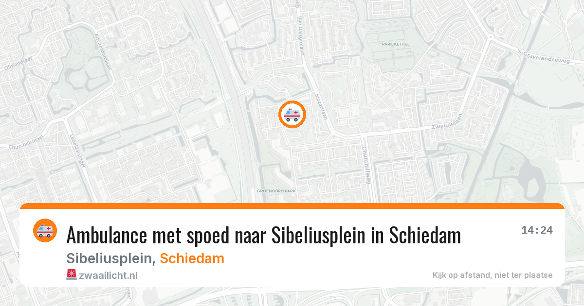 Ambulance met spoed naar Sibeliusplein in Schiedam — 7 apr 2026
