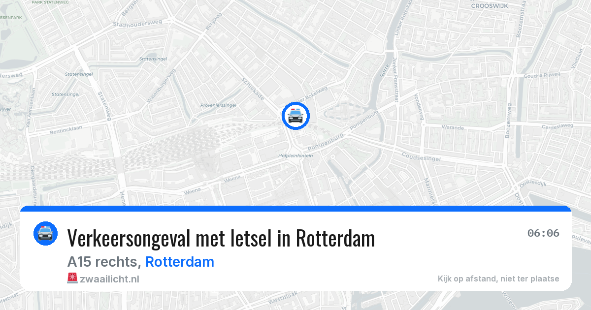 Verkeersongeval met letsel in Rotterdam — 22 mrt 2026