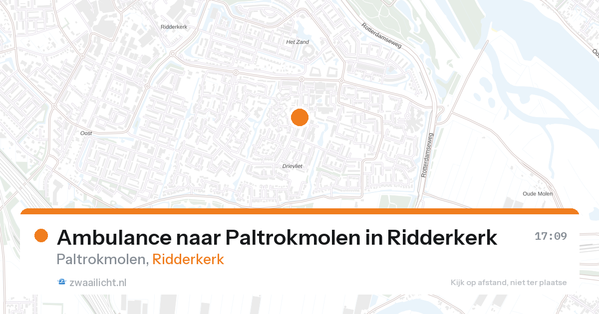 Ambulance naar Paltrokmolen in Ridderkerk — 28 aug 2026