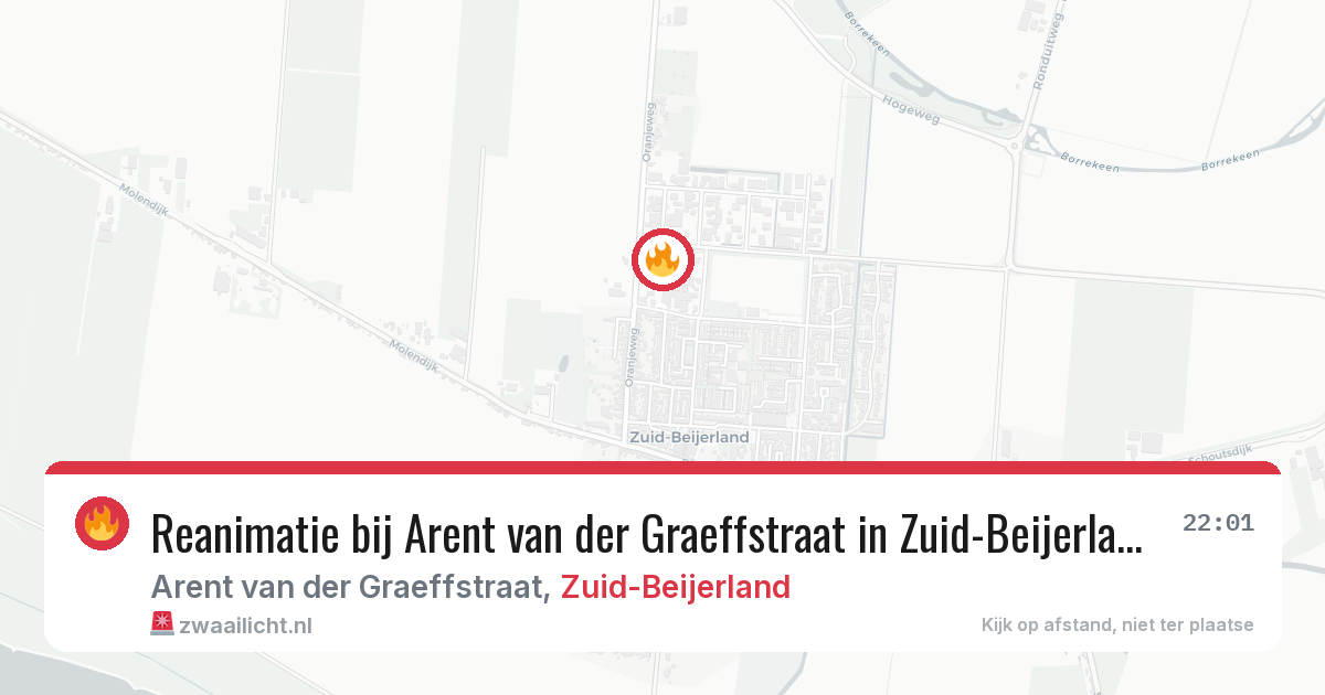 Reanimatie bij Arent van der Graeffstraat in Zuid-Beijerland — 12 mrt 2026