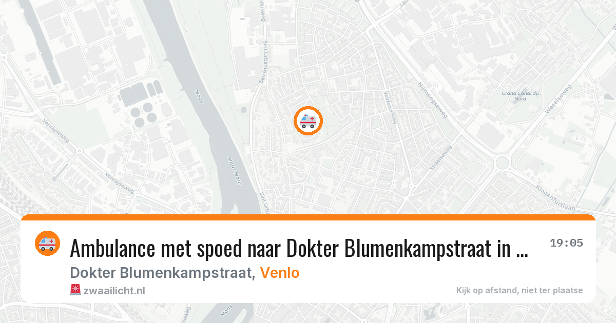 Ambulance met spoed naar Dokter Blumenkampstraat in Venlo — 27 jul 2026