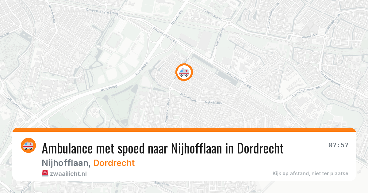Ambulance met spoed naar Nijhofflaan in Dordrecht — 9 apr 2026